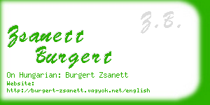zsanett burgert business card